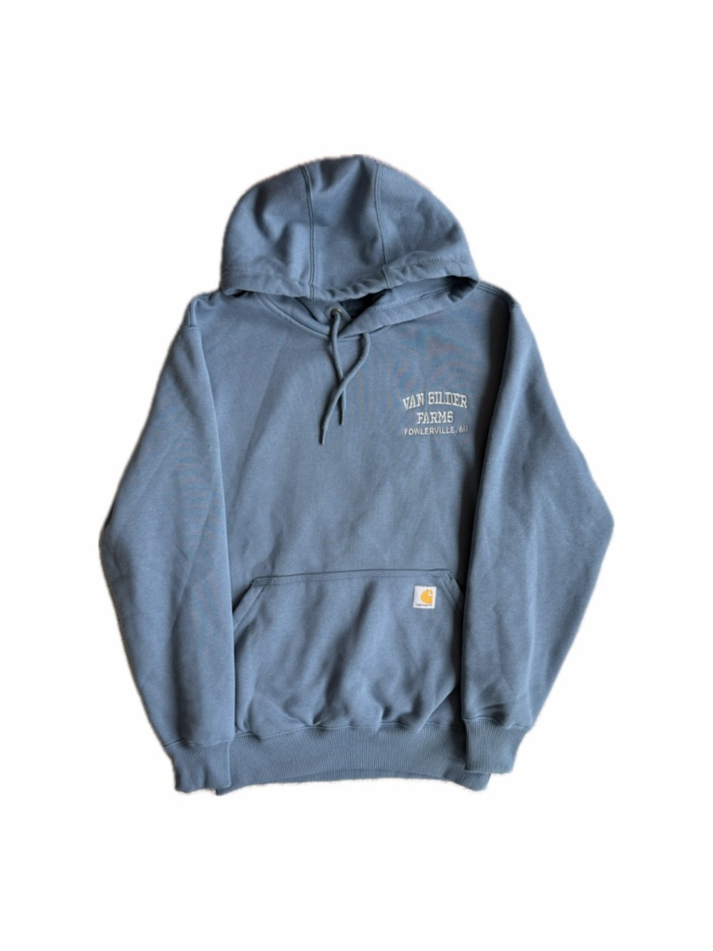 Carhartt Rain Defender Blue Heavyweight Pullover Loose Fit Hoodie — Size Small